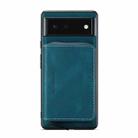 For Google Pixel 6 Pro JEEHOOD Magnetic Zipper Horizontal Flip Phone Leather Case(Blue) - 1