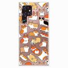 For Samaung Galaxy S22 Ultra 5G Painted Pattern High Transparent TPU Phone Case(Multiple Corgis) - 1