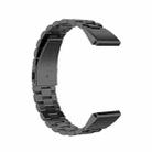 For Garmin Fenix 5S Stainless Steel Watch Band(Black) - 1