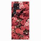 For Samaung Galaxy S22 Ultra 5G Painted Pattern Transparent TPU Phone Case(Red Roses) - 1