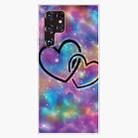 For Samaung Galaxy S22 Ultra 5G Painted Pattern Transparent TPU Phone Case(Starry Love) - 1