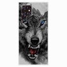 For Samaung Galaxy S22 Ultra 5G Painted Pattern Transparent TPU Phone Case(Mountain Wolf) - 1