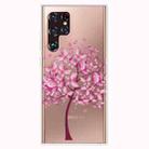 For Samaung Galaxy S22 Ultra 5G Painted Pattern High Transparent TPU Phone Case(Butterfly Tree) - 1