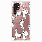 For Samaung Galaxy S22 Ultra 5G Painted Pattern High Transparent TPU Phone Case(Alpaca) - 1