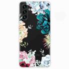 For Samsung Galaxy A13 5G Painted Pattern High Transparent TPU Phone Case(Gem Flower) - 1