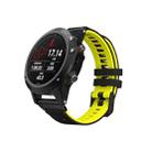 For Garmin Fenix 6 Two-color Silicone Strap Watch Band(Black Yellow) - 1