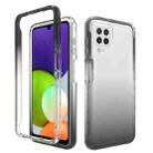 For Samsung Galaxy A22 4G High Transparency Two-color Gradual Change PC+TPU Phone Case(Black) - 1