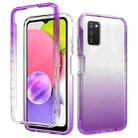 For Samsung Galaxy A03s 164mm High Transparency Two-color Gradual Change PC+TPU Phone Case(Purple) - 1