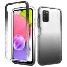 For Samsung Galaxy A03s 166mm High Transparency Two-color Gradual Change PC+TPU Phone Case(Black) - 1