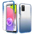 For Samsung Galaxy A03s 166mm High Transparency Two-color Gradual Change PC+TPU Phone Case(Blue) - 1
