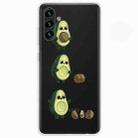 For Samsung Galaxy A13 5G Painted Pattern High Transparent TPU Phone Case(Avocado) - 1