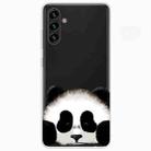 For Samsung Galaxy A13 5G Painted Pattern High Transparent TPU Phone Case(Hug Face Panda) - 1