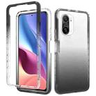 For Xiaomi Redmi K40 High Transparency Two-color Gradual Change PC+TPU Phone Case(Black) - 1