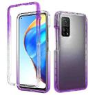 For Xiaomi Mi 10T 5G High Transparency Two-color Gradual Change PC+TPU Phone Case(Purple) - 1