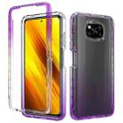 For Xiaomi Poco X3 NFC High Transparency Two-color Gradual Change PC+TPU Phone Case(Purple) - 1
