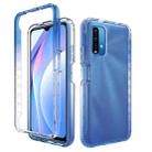 For Xiaomi Poco M3 High Transparency Two-color Gradual Change PC+TPU Phone Case(Blue) - 1