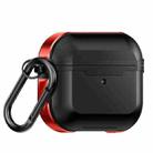 Aluminum Alloy Anti-fall Earphones Case with Hook For AirPods 3(Red) - 1