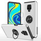 For Xiaomi Redmi Note 9 Pro / Note 9S PC + TPU Shockproof Magnetic Phone Case with Invisible Ring Holder(Silver) - 1