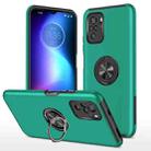 For Xiaomi Redmi Note 10 4G PC + TPU Shockproof Magnetic Phone Case with Invisible Ring Holder(Dark Green) - 1