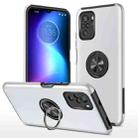 For Xiaomi Redmi Note 10 4G PC + TPU Shockproof Magnetic Phone Case with Invisible Ring Holder(Silver) - 1