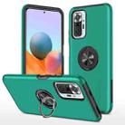 For Xiaomi Redmi Note 10 Pro PC + TPU Shockproof Magnetic Phone Case with Invisible Ring Holder(Dark Green) - 1