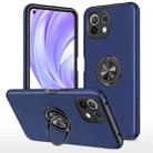 For Xiaomi Mi 11 Lite 5G PC + TPU Shockproof Magnetic Phone Case with Invisible Ring Holder(Blue) - 1