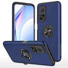 For Xiaomi Mi 10T Pro 5G PC + TPU Shockproof Magnetic Phone Case with Invisible Ring Holder(Blue) - 1