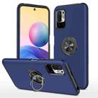 For Xiaomi Redmi Note 10 5G PC + TPU Shockproof Magnetic Phone Case with Invisible Ring Holder(Blue) - 1