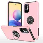 For Xiaomi Redmi Note 10 5G PC + TPU Shockproof Magnetic Phone Case with Invisible Ring Holder(Rose Gold) - 1