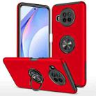 For Xiaomi Mi 10T Lite 5G PC + TPU Shockproof Magnetic Phone Case with Invisible Ring Holder(Red) - 1