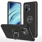 For Xiaomi Mi 11 PC + TPU Shockproof Magnetic Phone Case with Invisible Ring Holder(Black) - 1