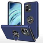 For Xiaomi Mi 11 PC + TPU Shockproof Magnetic Phone Case with Invisible Ring Holder(Blue) - 1