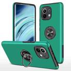For Xiaomi Mi 11 PC + TPU Shockproof Magnetic Phone Case with Invisible Ring Holder(Dark Green) - 1