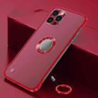 Metal CD Texture Borderless Transparent Frosted Phone Case For iPhone 12 Pro(Red) - 2