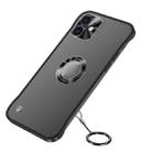 Metal CD Texture Borderless Transparent Frosted Phone Case For iPhone 12(Black) - 1