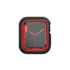 Shockproof PC Protective Case For Apple Watch Series 8 / 7 45mm / 6&SE&5&4 44mm / 3&2&1 42mm(Black + Red) - 1