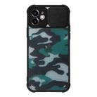 Camouflage Sliding Camshield TPU Phone Protective Case For iPhone 12(Green) - 1