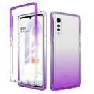 For LG Velvet Shockproof High Transparency Two-color Gradual Change PC+TPU Candy Colors Phone Protective Case(Purple) - 1