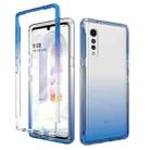 For LG Velvet Shockproof High Transparency Two-color Gradual Change PC+TPU Candy Colors Phone Protective Case(Blue) - 1