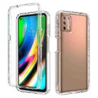 For Motorola Moto G9 Plus Shockproof High Transparency Two-color Gradual Change PC+TPU Candy Colors Phone Protective Case(Transparent) - 1