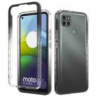 For Motorola Moto G9 Power Shockproof High Transparency Two-color Gradual Change PC+TPU Candy Colors Phone Protective Case(Black) - 1