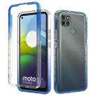 For Motorola Moto G9 Power Shockproof High Transparency Two-color Gradual Change PC+TPU Candy Colors Phone Protective Case(Blue) - 1