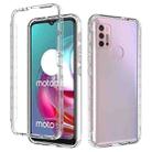 For Motorola Moto G30 Shockproof High Transparency Two-color Gradual Change PC+TPU Candy Colors Phone Protective Case(Transparent) - 1