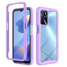 For OPPO A16 Starry Sky Solid Color Series Shockproof PC + TPU Phone Protective Case(Purple) - 1