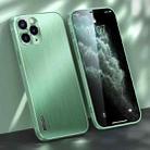 For iPhone 11 Pro Max Brushed Texture Shockproof Phone Case (Matcha Green) - 1