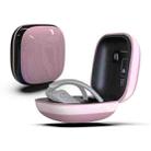 Mirror Surface Silicone + PC Wireless Earphone Protective Case for Beats Powerbeats Pro(Pink+White) - 1