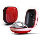 Mirror Surface Silicone + PC Wireless Earphone Protective Case for Beats Powerbeats Pro(Red+White) - 1