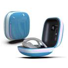 Mirror Surface Silicone + PC Wireless Earphone Protective Case for Beats Powerbeats Pro(Blue+White) - 1
