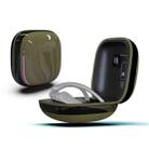 Mirror Surface Silicone + PC Wireless Earphone Protective Case for Beats Powerbeats Pro(Dark Green+Black) - 1