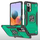 For Xiaomi Redmi Note10 Pro Magnetic Armor Shockproof Phone Case with Metal Ring Holder(Dark Green) - 1